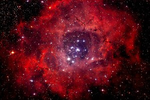 Rosetta Bulutsusu ve içindeki genç küme (Telif: Wikipedia)